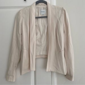 Aritzia Cream crepe cropped blazer